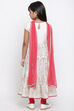 Off White Cotton Straight Kurta Churidar Suit Set image number 5