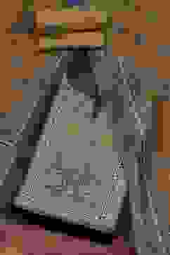 Blue Cotton Printed Embroidered Unstitched Suit Set image number 0