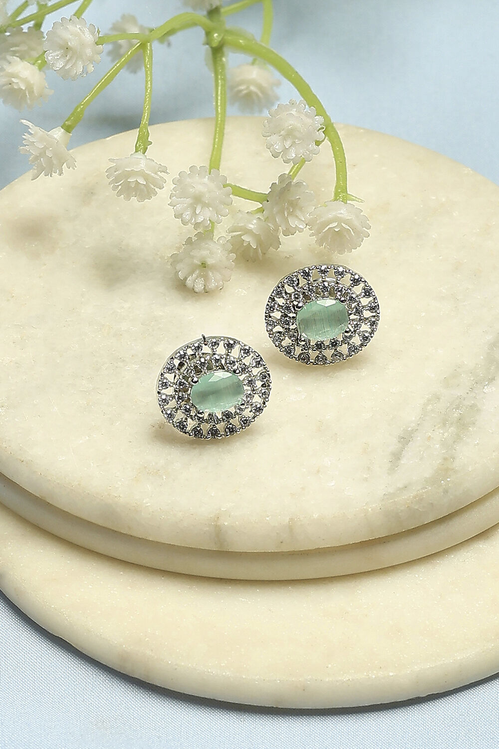Mint Green Brass Studs image number 0