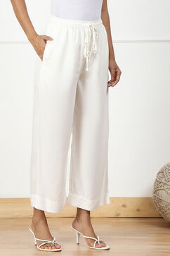 Off White Rayon Palazzo image number 3