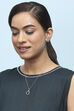 Green Brass Pendant Necklace Set image number 1