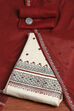 Off-White and Red Cotton Printed Unstitched Suit Set image number 0