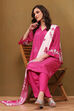 Yellow Bandhani Printed A-Line Suit Set image number 6