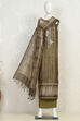 Wine Silk Blend Printed Embroidered Unstitched Suit Set image number 4