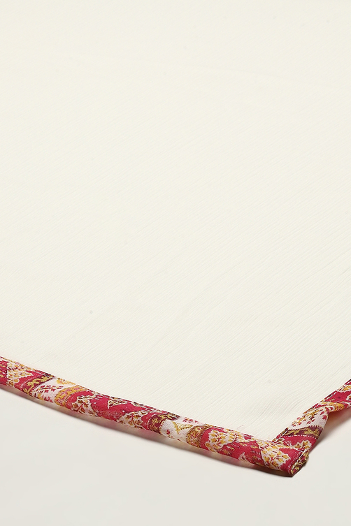 Cream Printed Strappy A-Line & Palazzo Suit Set image number 3