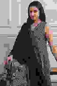 Black Cotton Anarkali Suit Set image number 7