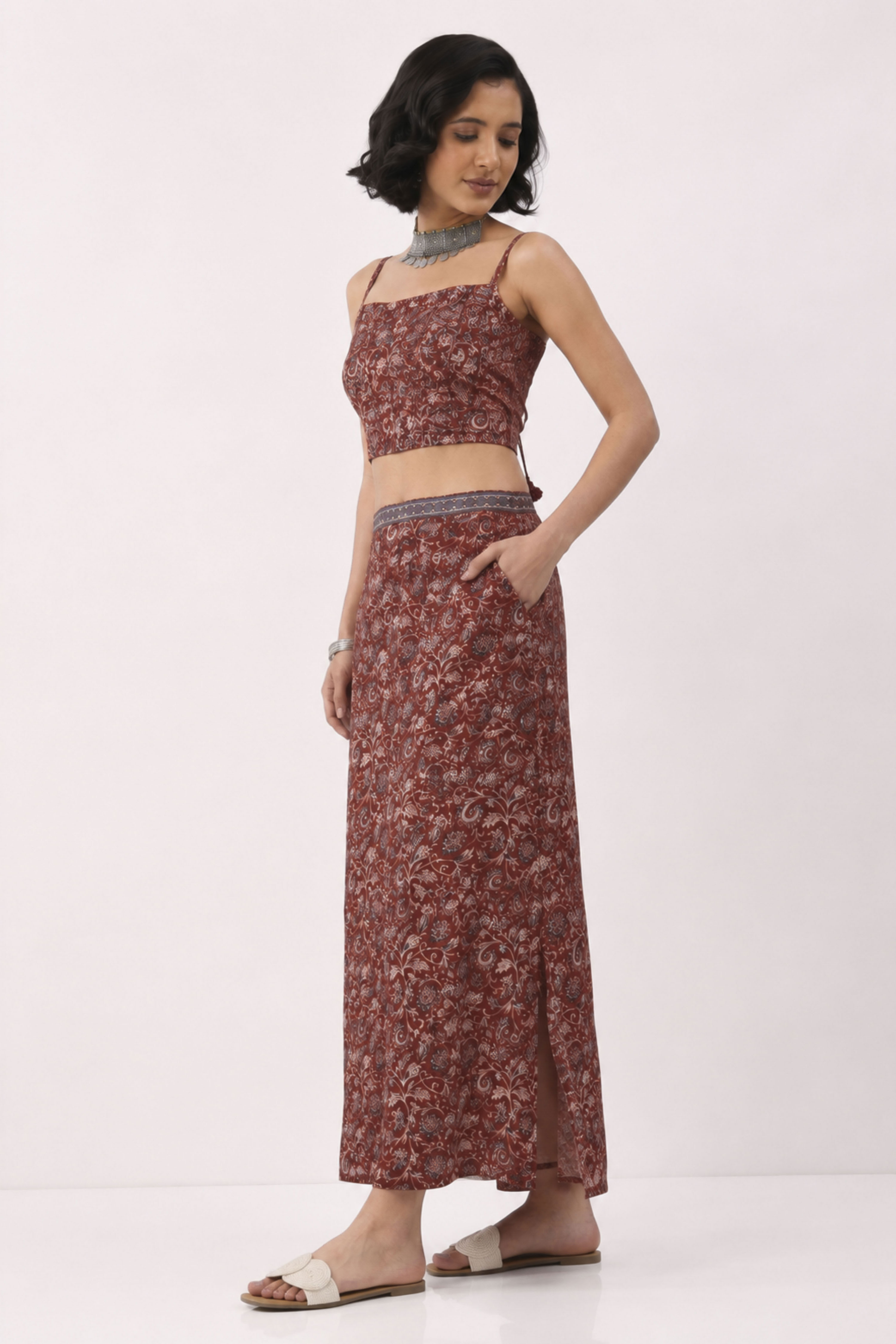Blue Cotton Printed Top image number 5
