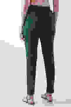 Bottle Green Solid Cotton Lycra Straight Pants image number 5