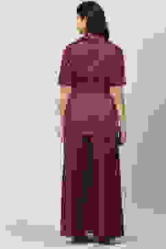 Purple Cotton Straight 2 Piece Set image number 4