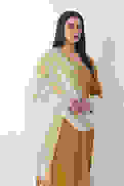 Off White Art Silk Dupatta image number 1