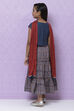 Teal Poly Cotton Girls Lehenga Set image number 8