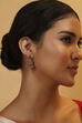 Green Brass Gold Plated Drop Earrings image number 3