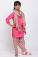 Pink Cotton Straight Kurta Salwar Suit Set image number 3