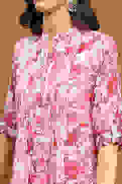 Cream Polyester Straight Kurta image number 1