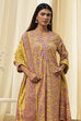 Green Cotton Printed Straight Suit Set image number 1