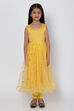 Pink And Yellow Poly Cotton Anarkali Kurta Churidar Suit Set image number 4
