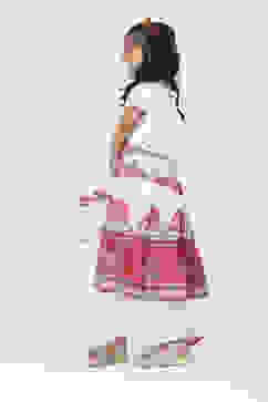 White Cotton Printed Tiered Suit Set image number 2