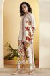 Ivory Viscose Blend  Floral Printed Straight Kurta Set image number 3