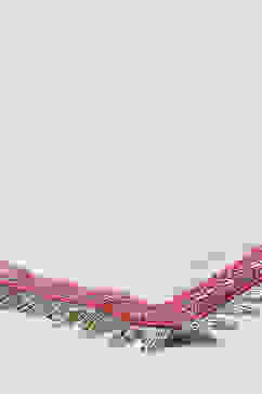 Red & Off White Cotton Blend Straight Kurta Suit Set image number 3