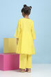 Yellow Cotton Solid A-Line Suit Set image number 4