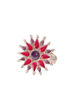 Pink Enamel Sterling Silver Ring image number 1