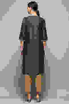 Blue Embellished Festive Straight Kurta image number 4