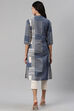 Green Cotton Blend Straight Kurta Slim Pant Suit Set image number 4