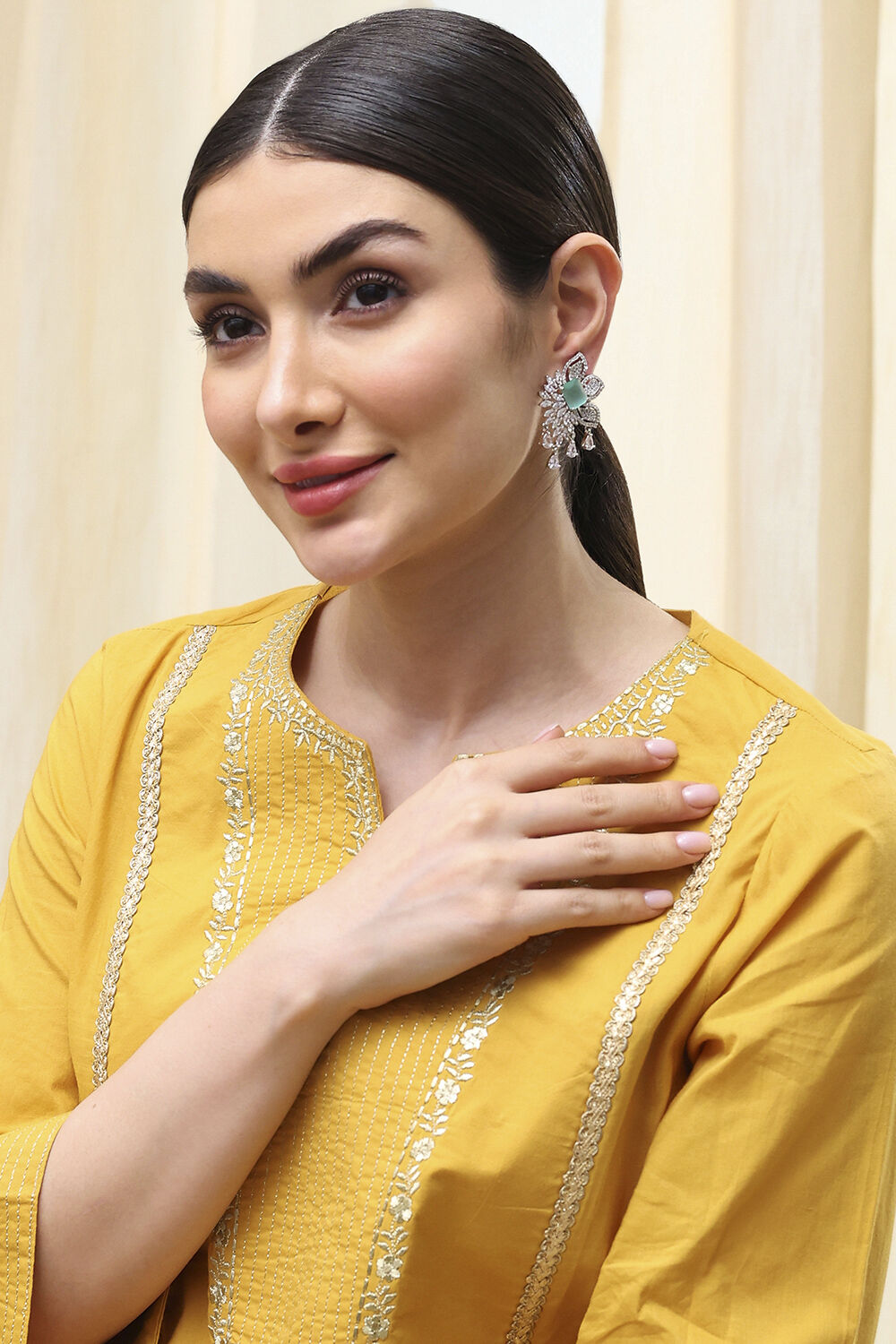 Mint Green Alloy Drop & Danglers image number 3