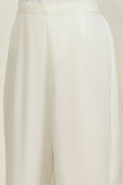 White-Black Georgette Printed Unstitched Suit Set image number 3