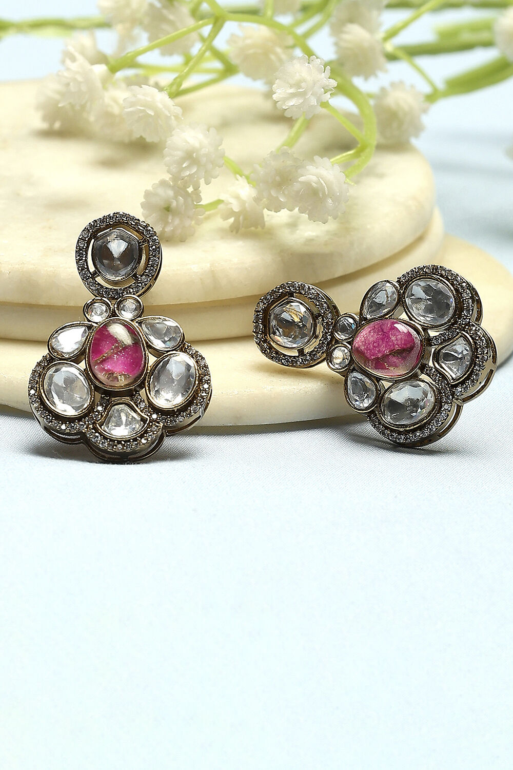 Pink Brass Drop & Danglers image number 0