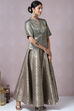 Sage Green Metallic Cotton Lehenga Set image number 5
