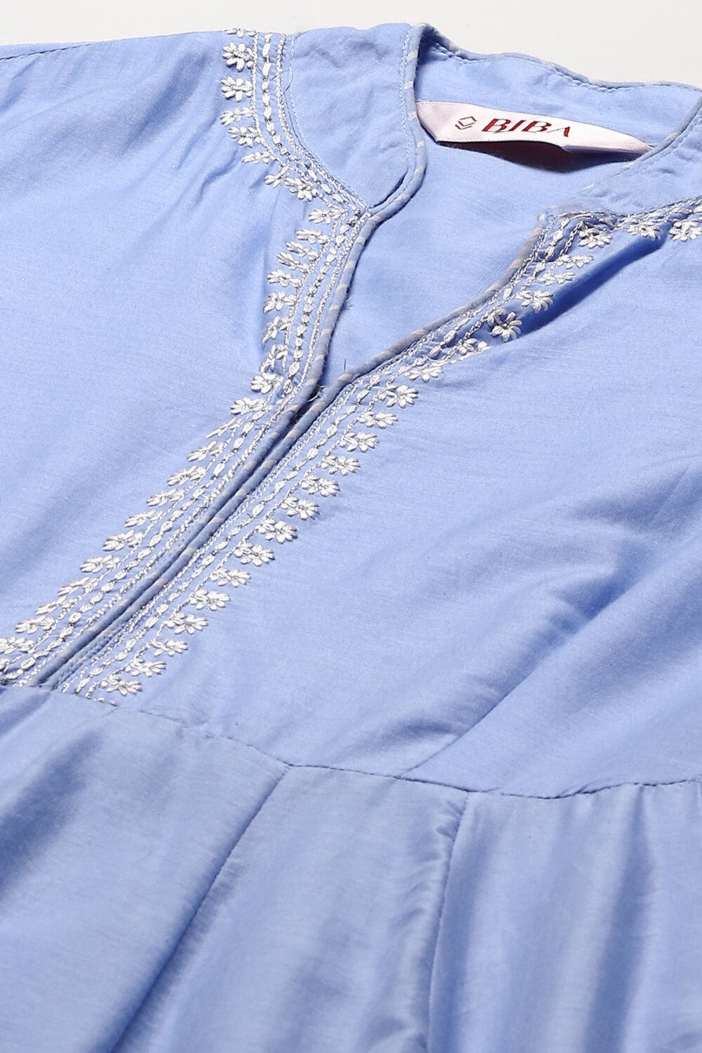 Black Cotton Anarkali Printed Kurta Churidar Suit Set image number 1