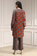 Orange Viscose Printed Fusion Set image number 4