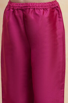 Pink Polyester Anarkali Suit Set image number 2