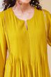 Mustard Yellow Viscose Blend Flared Kurta image number 1