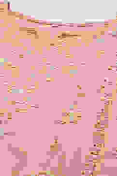 Peach Cotton Blend Layered Kurta Churidar Suit Set image number 1