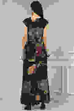 Black Floral Printed Straight Jumpsuit image number 3