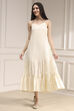 Off White Cotton Layered Suit Set image number 6