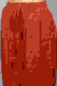 Green & Maroon Cotton Anarkali Kurta Relaxed Salwar Suit Set image number 2