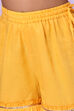 Yellow Cotton Straight Kurta Sharara Suit Set image number 3