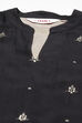 Black Straight Cotton Silk Fusion Wear 2 Piece Set image number 1