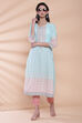 Pink Cotton Straight Printed Kurta image number 4