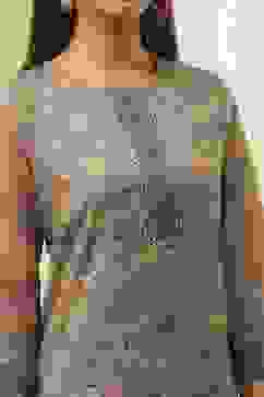 Camel Art Silk Straight Suit Set image number 1