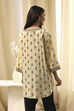 Beige Viscose Printed Straight  Short Kurta image number 3