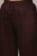 Maroon Chanderi Blend Handloom Unstitched Suit Set image number 3