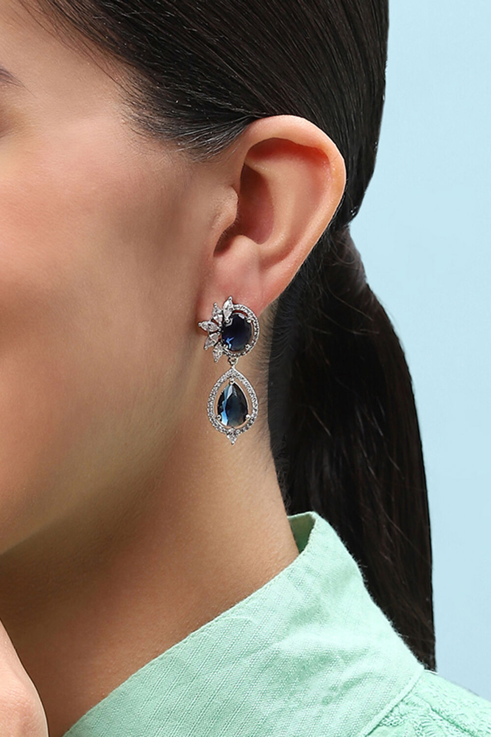 Navy Brass earrings image number 3