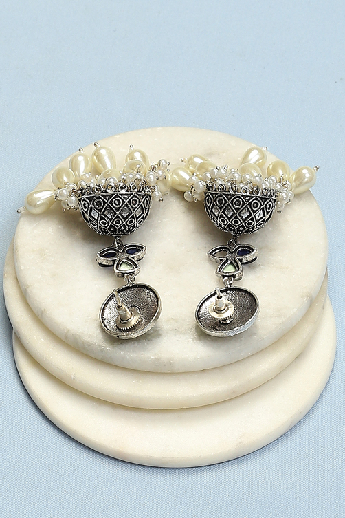 Blue Brass Earrings image number 2