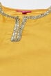 Pink & Yellow Art Silk Straight Kurta Set image number 1