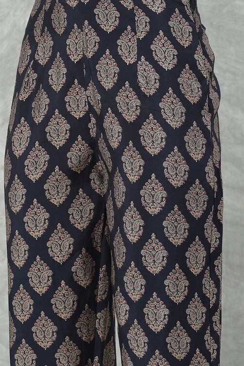 Red Poly Viscose Printed Kurta Set image number 2