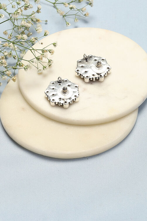 White Brass Earrings image number 2